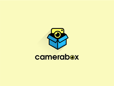 camerabox box camera camera icon design logo template vector