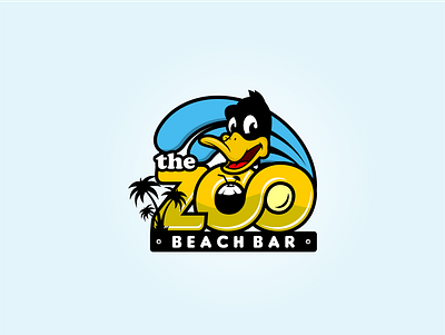 the zoo abstract art bar beach coconut duck icon logo sea vector water zoo