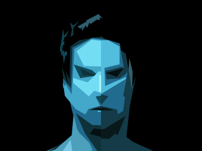 Cyborg self anonymous bot cutout cyborg digital face head illustration profile self trace vector