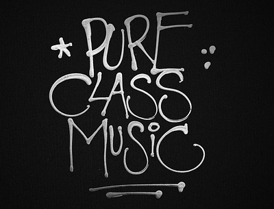 Pure Class Music calligraphy logo script street art tag typography