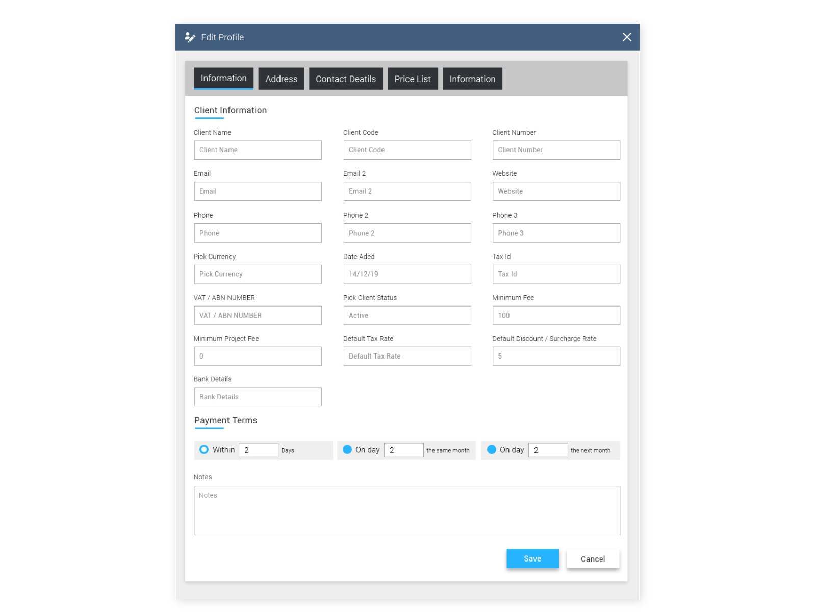 Form Edit Profile by lovepreet on Dribbble