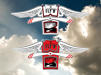 Fly 'N' WB Logo WIP aerospace airplane aviation flight flying logo pilot wings