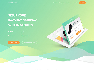 Payumoney branding icons landing page mockup onboarding prototype ui user interface website website template