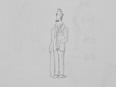 Sir William character concept design illustration sketch