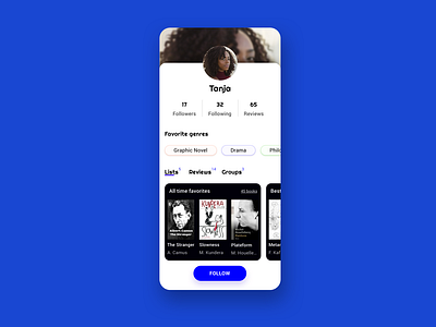 Profile // DailyUI 006 cards dailyui 006 following library profile