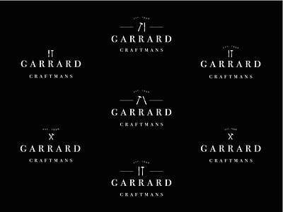 Garrard Craftmans brand identity branding branding concept carpentary classic graphic design logo logodesign logotype monochrome vector