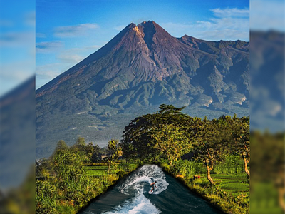 Mount Merapi fantasyart imagination photoshop photoshopart