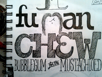 Fu Man-chew black doodle hand lettering hand lettering lettering meeting doodle novelty facial hair pen pilot g2 typography
