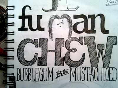 Fu Man-chew black doodle lettering pen typography hand lettering hand-lettering meeting doodle pilot g2 novelty facial hair