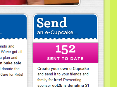 Cupcakes for a Cause -- e-Cupcake Counter archer gotham pink blue green texture
