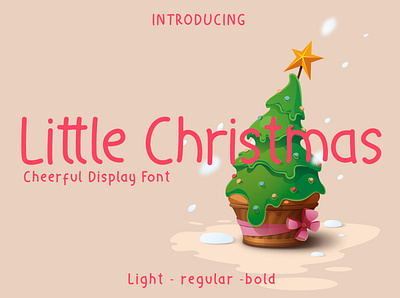 Little Christmas - Cheerful Holiday Font font font awesome fonts fontself handwritten illustration lettering type typeface typography