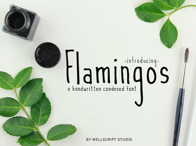 Flamingos - A Handwritten Font font font awesome fonts fontself handwritten handwritten fonts handwritten logo illustration lettering type typeface typography web