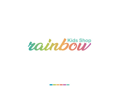 Rainbow kids shop branding design illustration illustrator logo ui vector