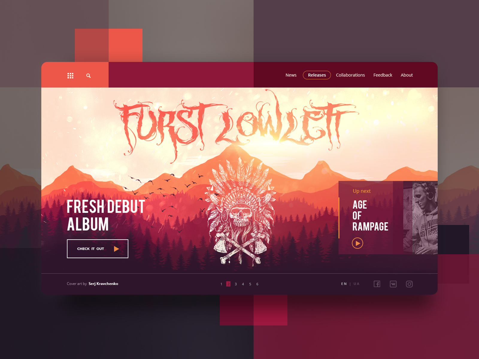 Music label website by Sj Ocean on Dribbble