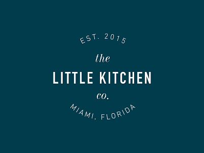 The Little Kitchen Co. branding logo seal stamp type typography