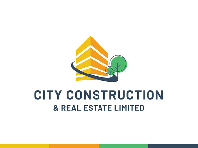 City Constructions & Real Estate Limited Logo branding building logo constrictions graphic design logo real estate real estate logo
