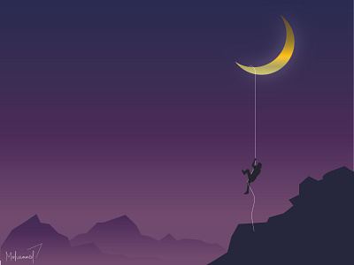 dream_mohammed dreamer illustration moon
