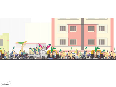 Milad-un-Nabi Rally 2015 culture festival illustration people vector