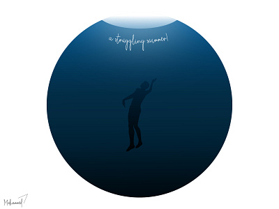 struggling swimmer dreamer illustration lifestruggles