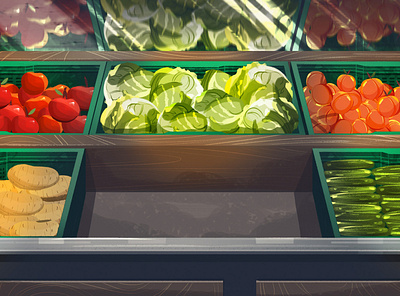 Migros İyilik Sacan Eller agriculture animation food fruit grocery illustration supermarket vegetable