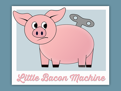 Little Bacon Machine affinitydesigner bacon machine pig vector