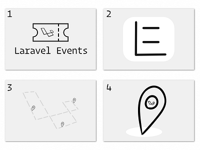 Laravel Events Logo Ideas illustration laravel logos