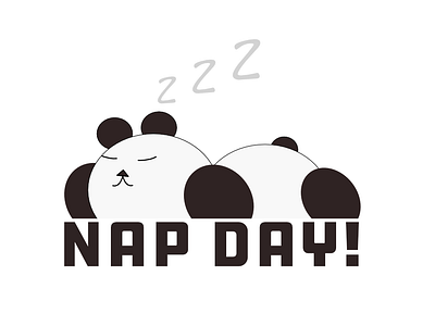 National Nap Day! illustration panda panda bear vector