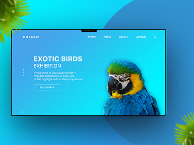 Exotic Bird Exhibition / Landing Page concept