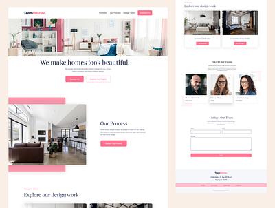 TeamInterior - Interior design firm design interior design minimal ui ux web web design webdesign website