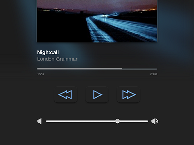 Music Player with Neumorphic details