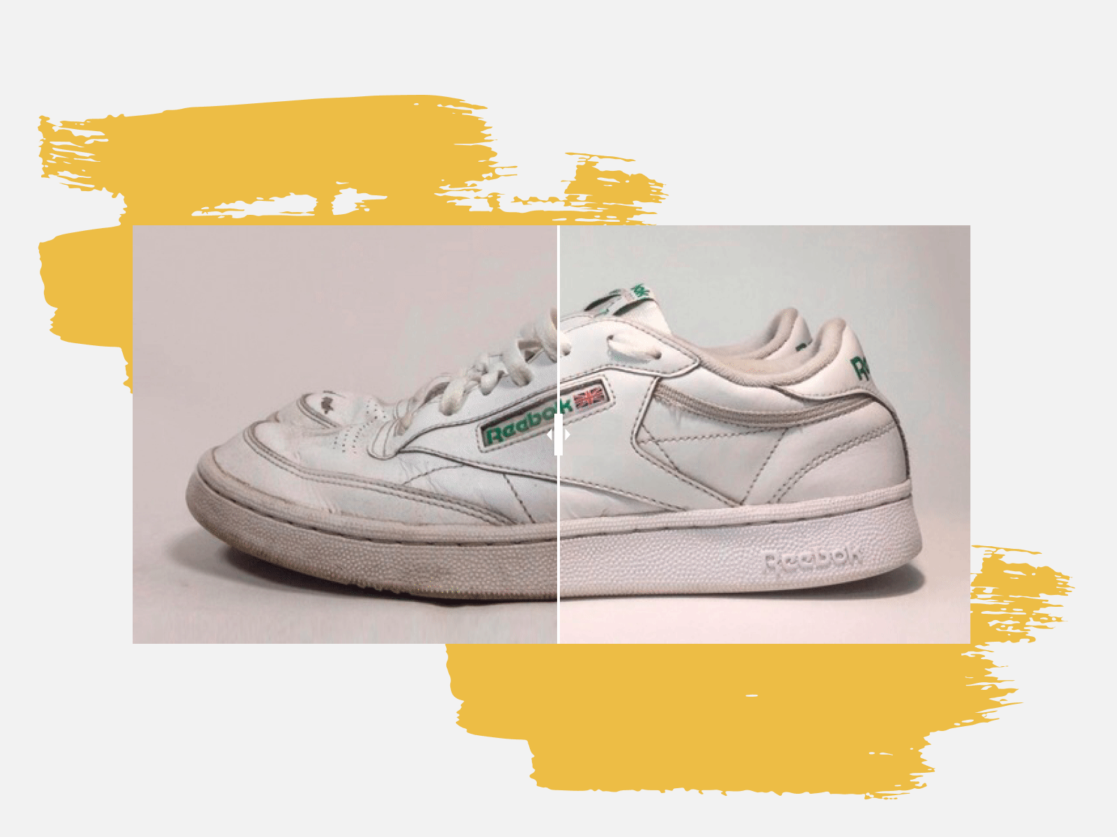 Slider before/after after before design reebook slider sneaker ui uidesign web website