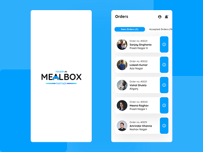 Foodifi Mealbox - Partner (Vendor) App foodifi.in mobile design online food ordering app ui