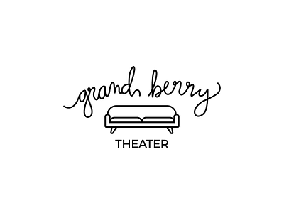Grand Berry Theater Concept art deco branding design illustration logo typography vector