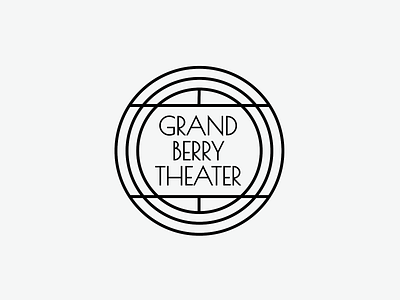 Grand Berry Theater Logo Exploration art deco branding design illustration logo