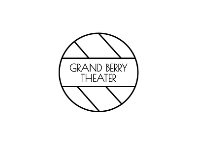 Grand Berry Theater Logo Exploration art deco branding design illustration logo vector