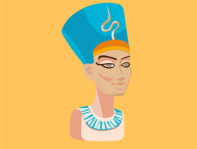 Nefertiti queen of egypt artwork beautiful digital art digitalart egypt head illustration monument queen statue woman