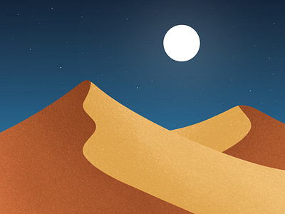 Desert ✨ art artist design digitalart dribbble galshir illustration illustrator night procreate procreate app