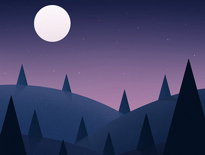 Dark night ✨ art artist digitalart dribbble gallery illustration illustrator painting procreate procreate app