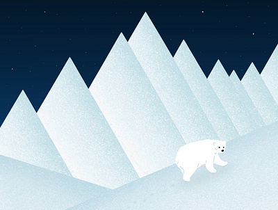 Polar bear art artist design digitalart dribbble gallery galshir illustration illustrator procreate