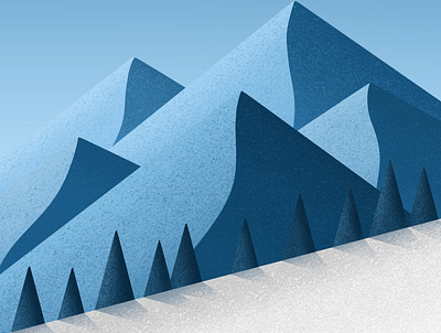 Winter ❄️ app art artist design digitalart dribbble illustration illustrator mountains procreate winter is coming