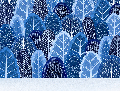 Winter art artist design digitalart dribbble dribble galshir illustration illustrator procreate