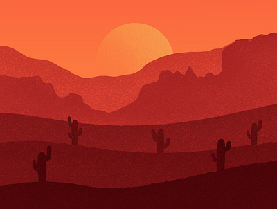 Red valley art artist design digitalart dribbble gallery galshir illustration illustrator procreate