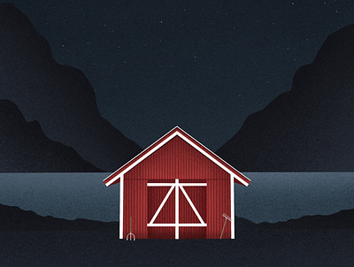 Norway House art artist design digitalart dribbble fjord galshir house illustration illustrator procreate