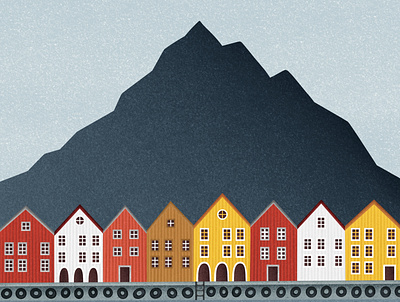 Norway art artist cabin digitalart dribbble galshir house illustration illustrator procreate