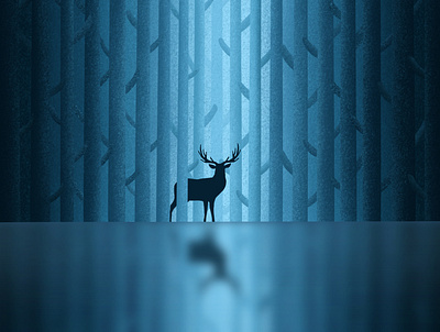 Deep Forest art artist design digitalart dribbble galshir illustration illustrator painting procreate
