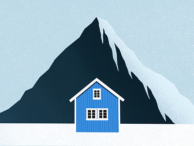 Norway Cabin art artist cabin design digitalart dribbble gallery galshir illustration illustrator procreate