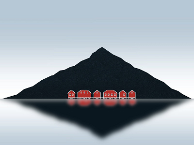 Norway art artist blue colorful design digitalart galshir illustration illustrator procreate red white winter