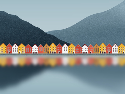 Bergen artist bergen colorful design digitalart dribbble galshir illustration illustrator procreate procreate app