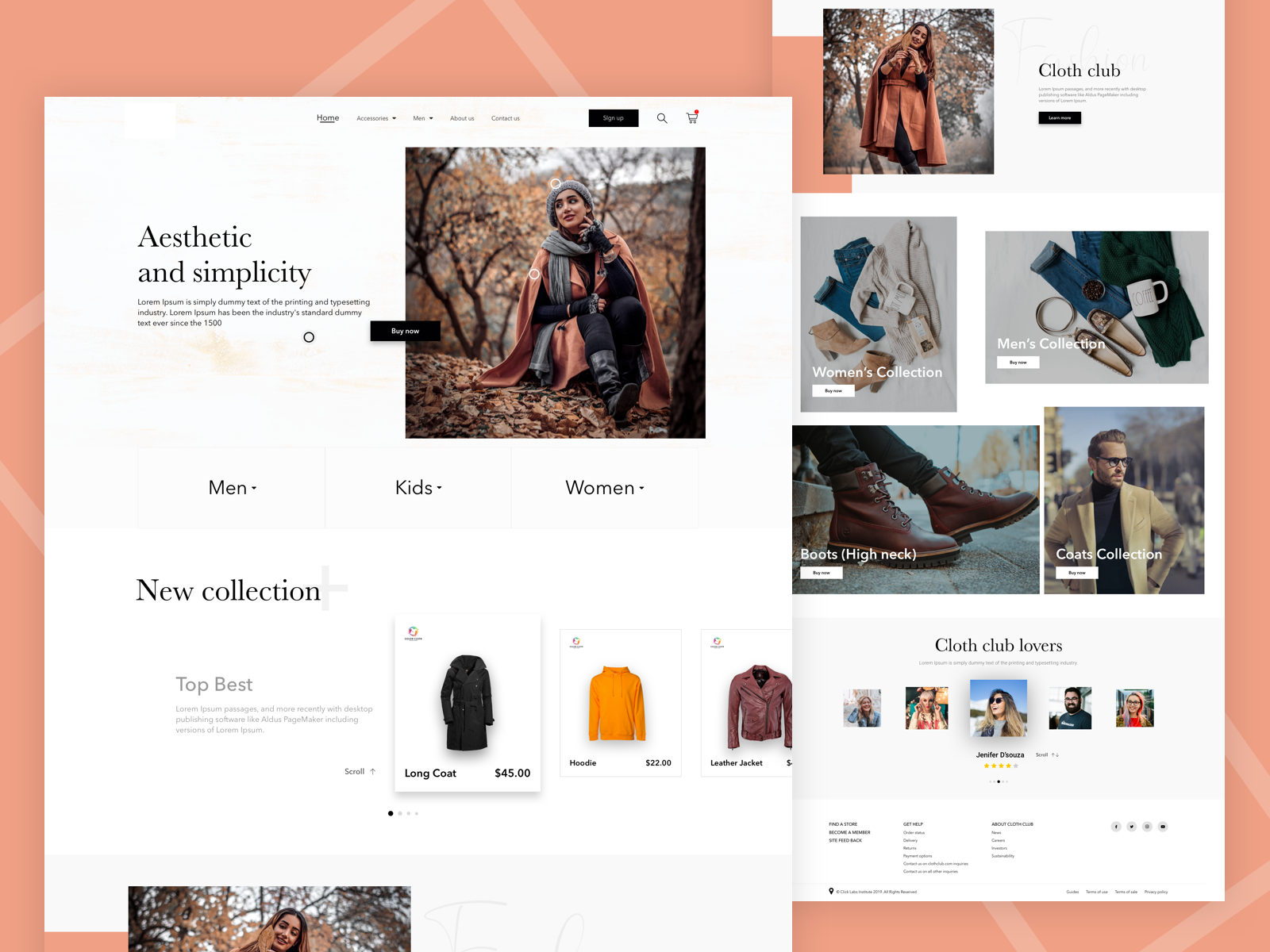 Cloth_landing_page by Pritpal Singh on Dribbble