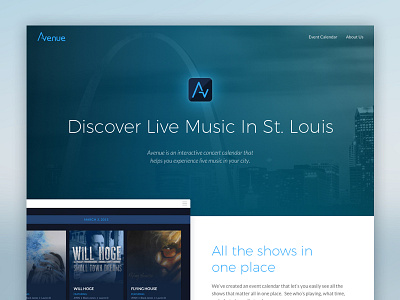 Avenue-app.com app avenue music ux design web app website